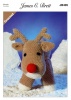 Crochet Pattern - James C Brett JB405 - Flutterby Chunky - Rudolph the Reindeer
